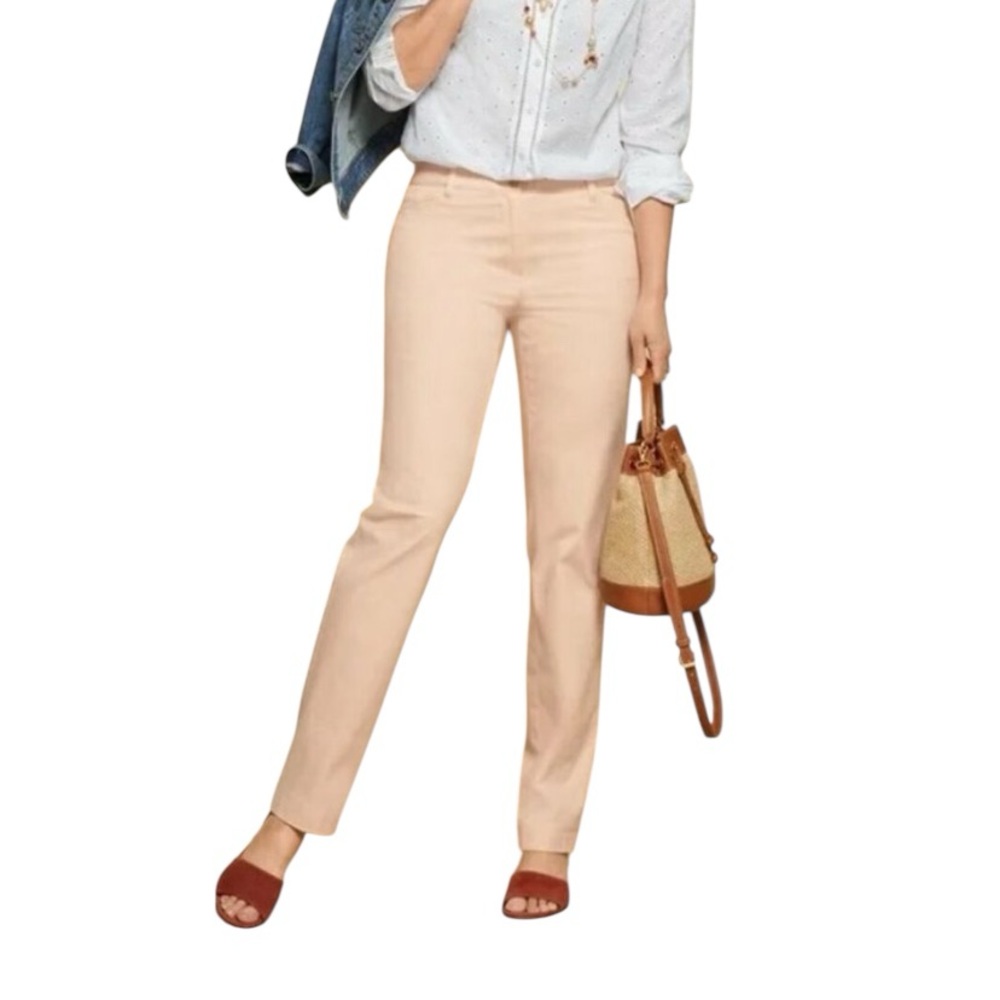 Talbots Pink Straight-Leg Chino Pants